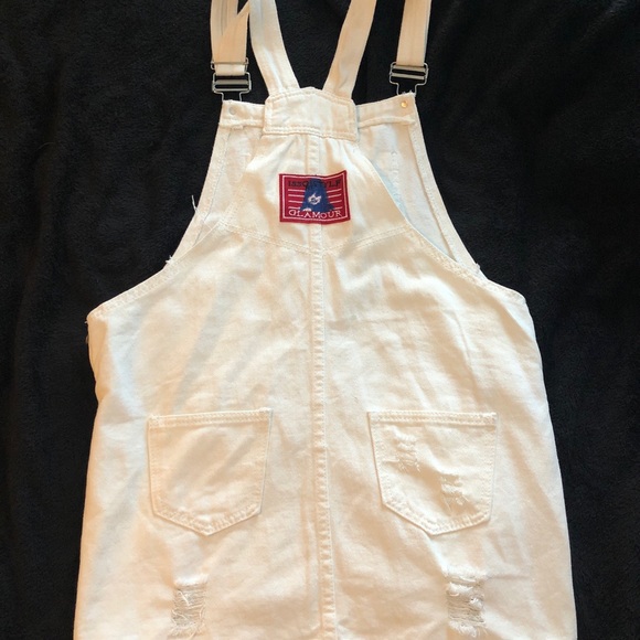 White Overall Dress - Picture 2 of 2